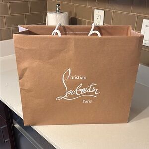 Christian Louboutin Brown Shopping Bag
